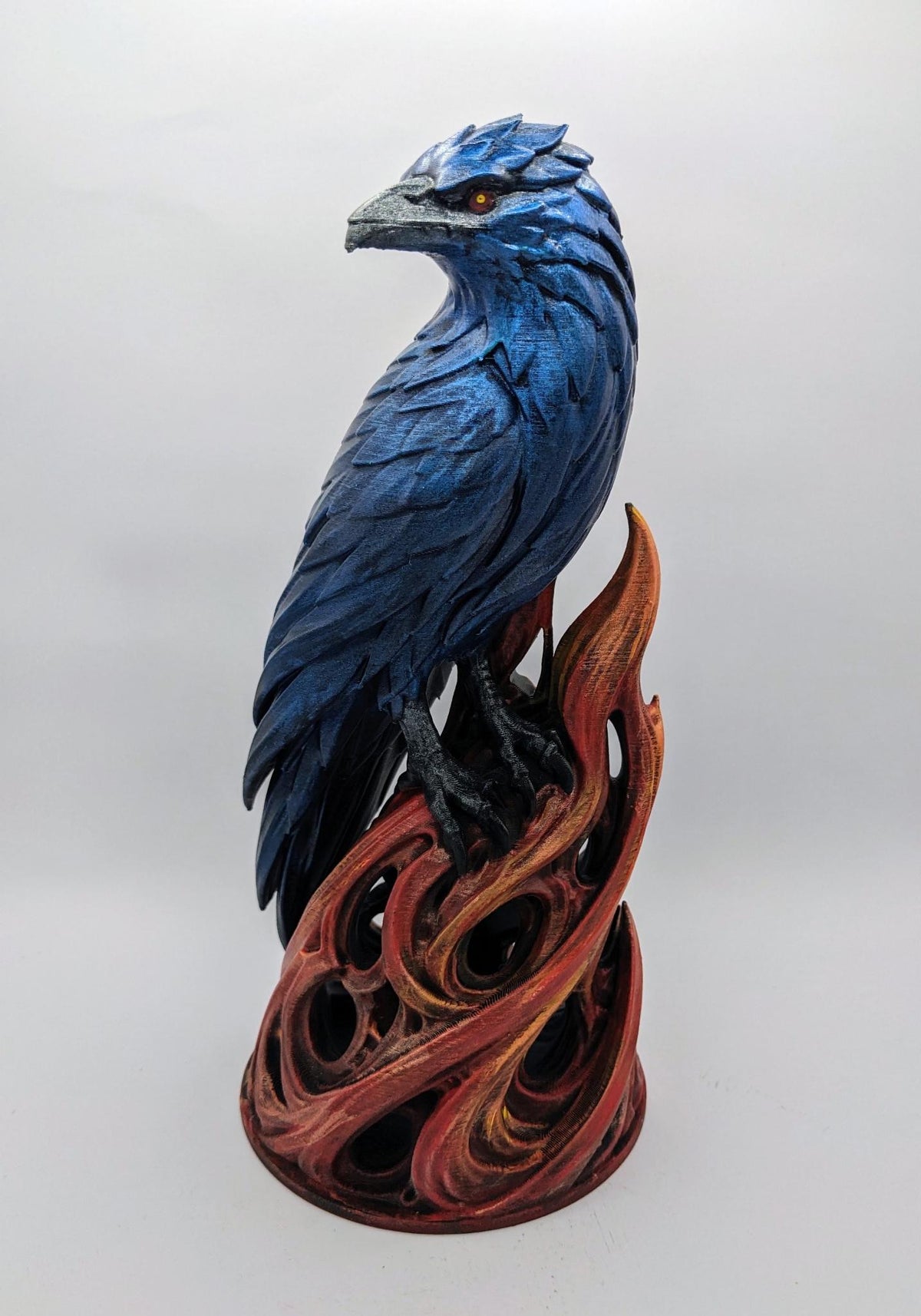 Ashwing Phoenix Flame Relic, hand-finished by Tonya Taylor, front view