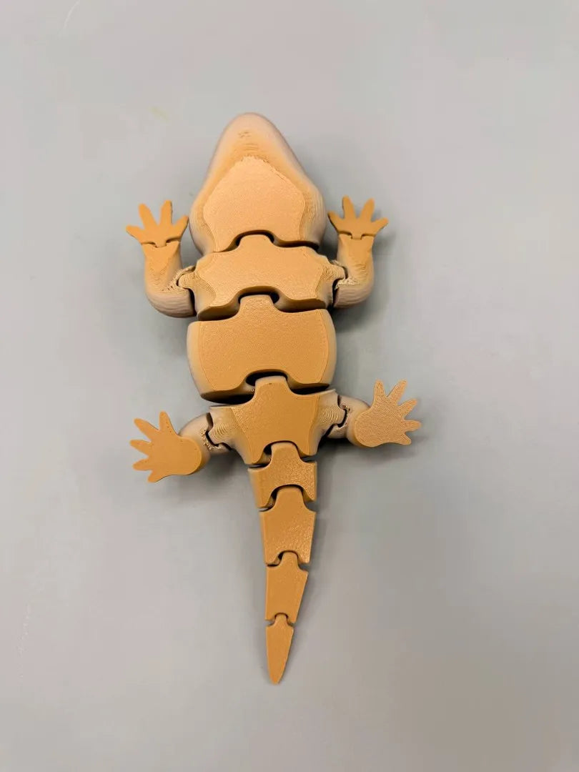 Flexi Monitor Lizard sculpture, top-down view