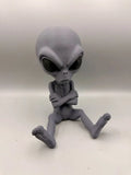 Grumpy Alien 3D printed sculpture, front view