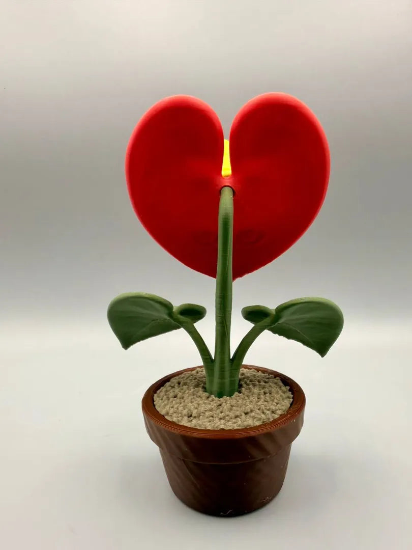 Grumpy Anthurium sculpture, back view