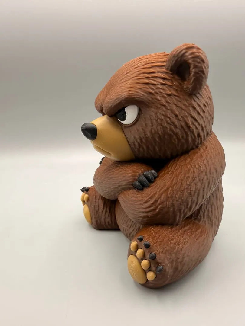Grumpy Big Bear sculpture, side view