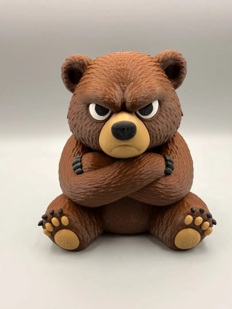 Grumpy Big Bear sculpture, front view