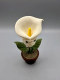 Grumpy Calla Lily 3D printed sculpture, front view