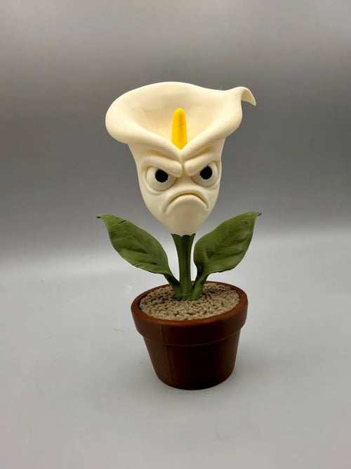 Grumpy Calla Lily sculpture, front view