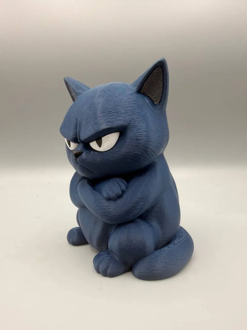 Grumpy Cat sculpture, angled front view
