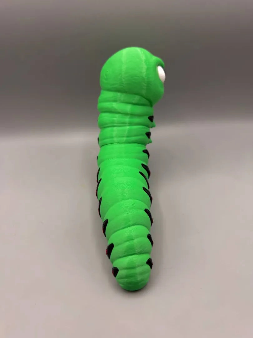 Grumpy Caterpillar sculpture, top-down view