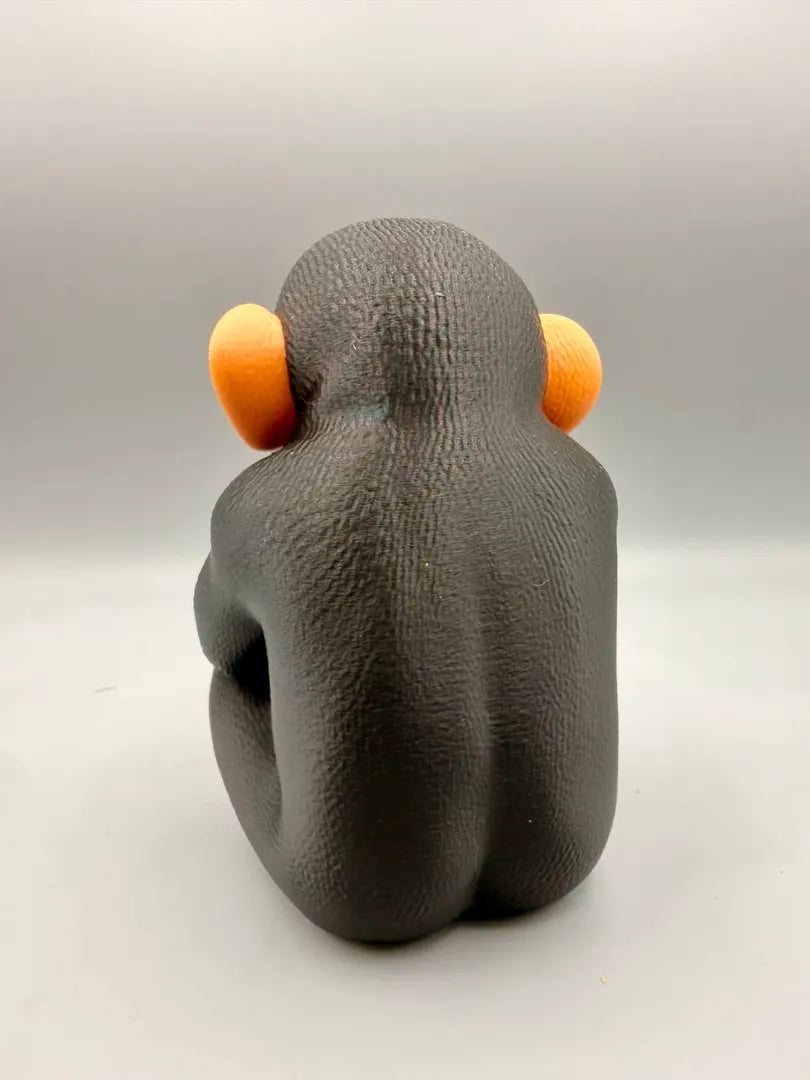 Grumpy Chimpanzee sculpture, back view