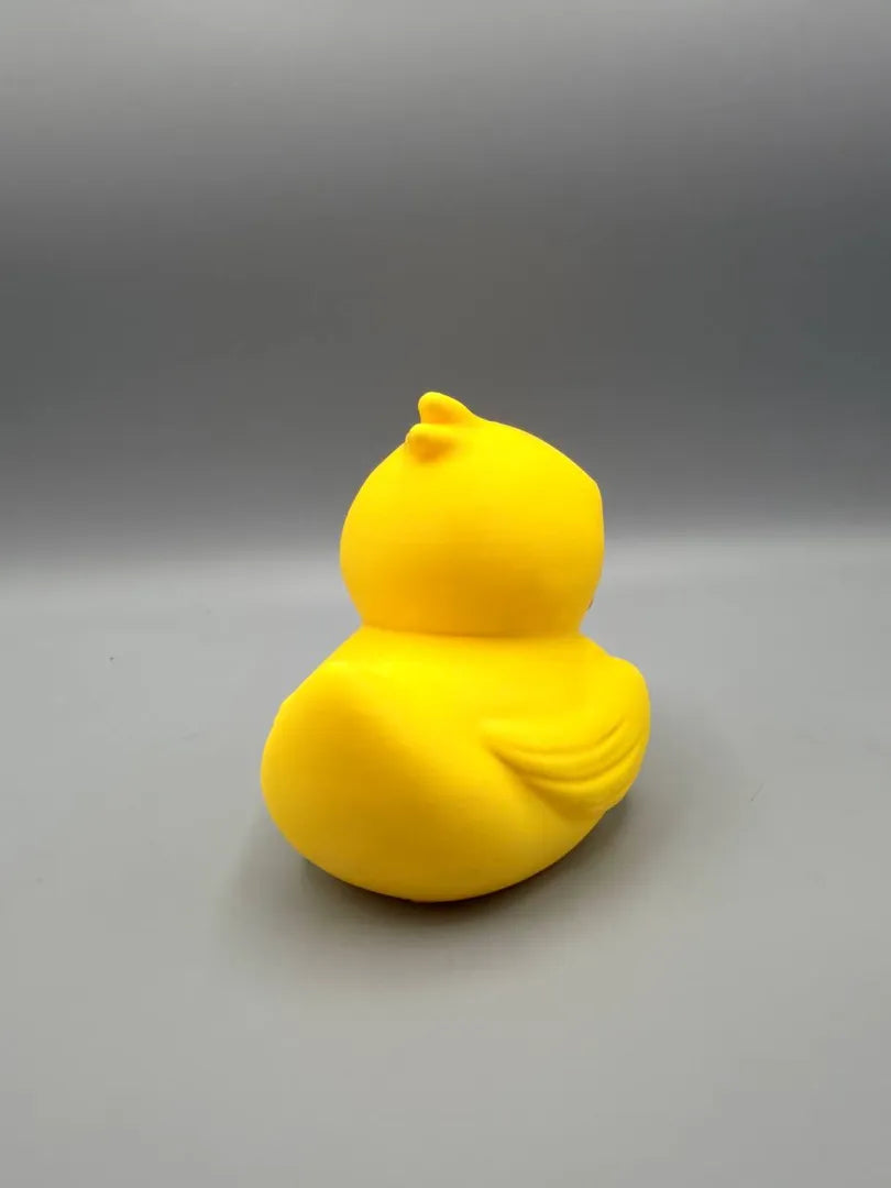 Grumpy Ducky sculpture, side view
