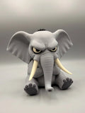 Grumpy Elephant 3D printed sculpture, front view