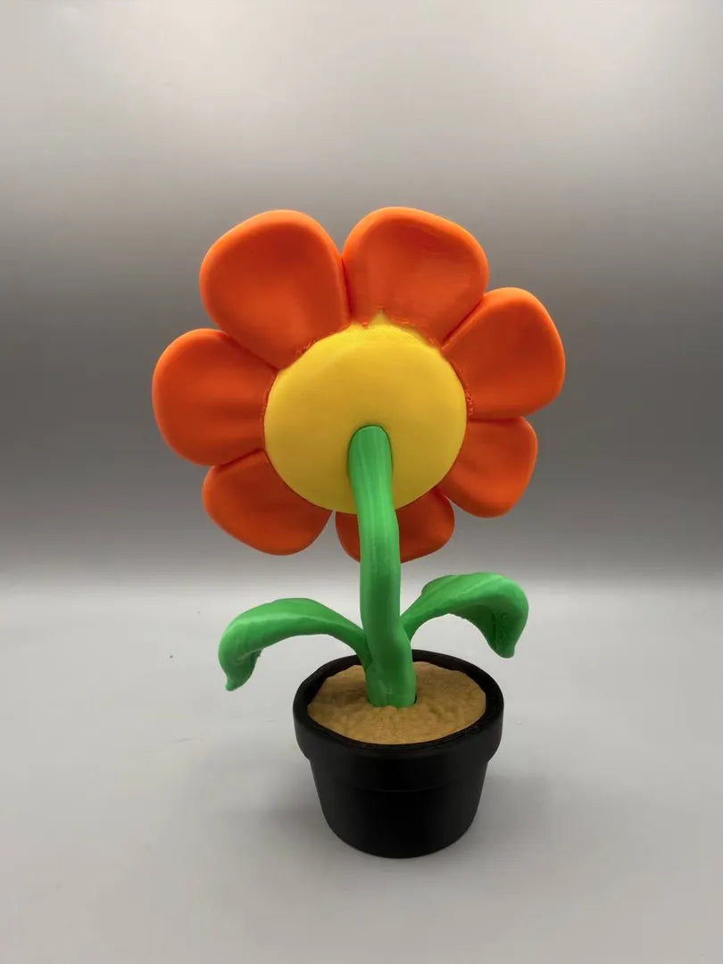 Grumpy Flower sculpture, front view
