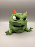 Grumpy Frog 3D printed sculpture, front view