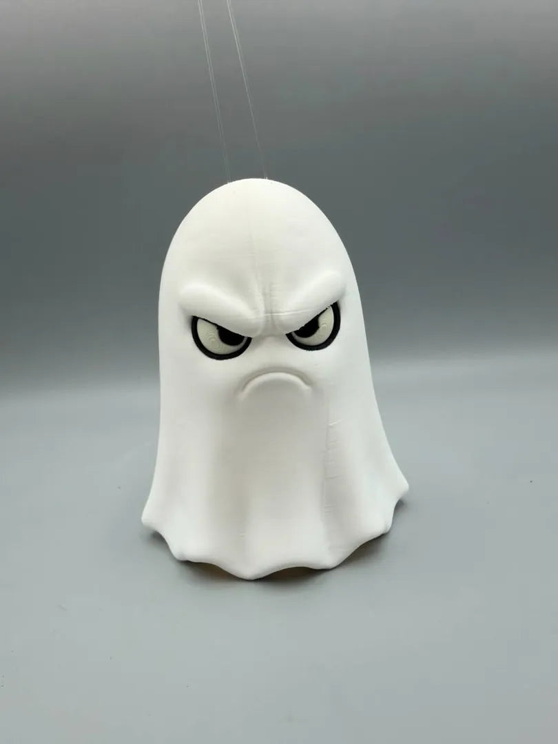 Grumpy Ghost 3D printed sculpture, front view