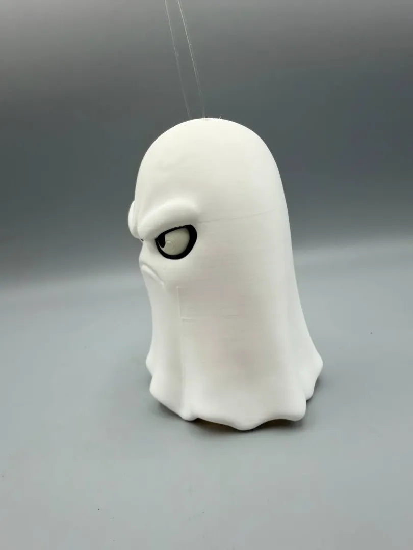 Grumpy Ghost sculpture, side view