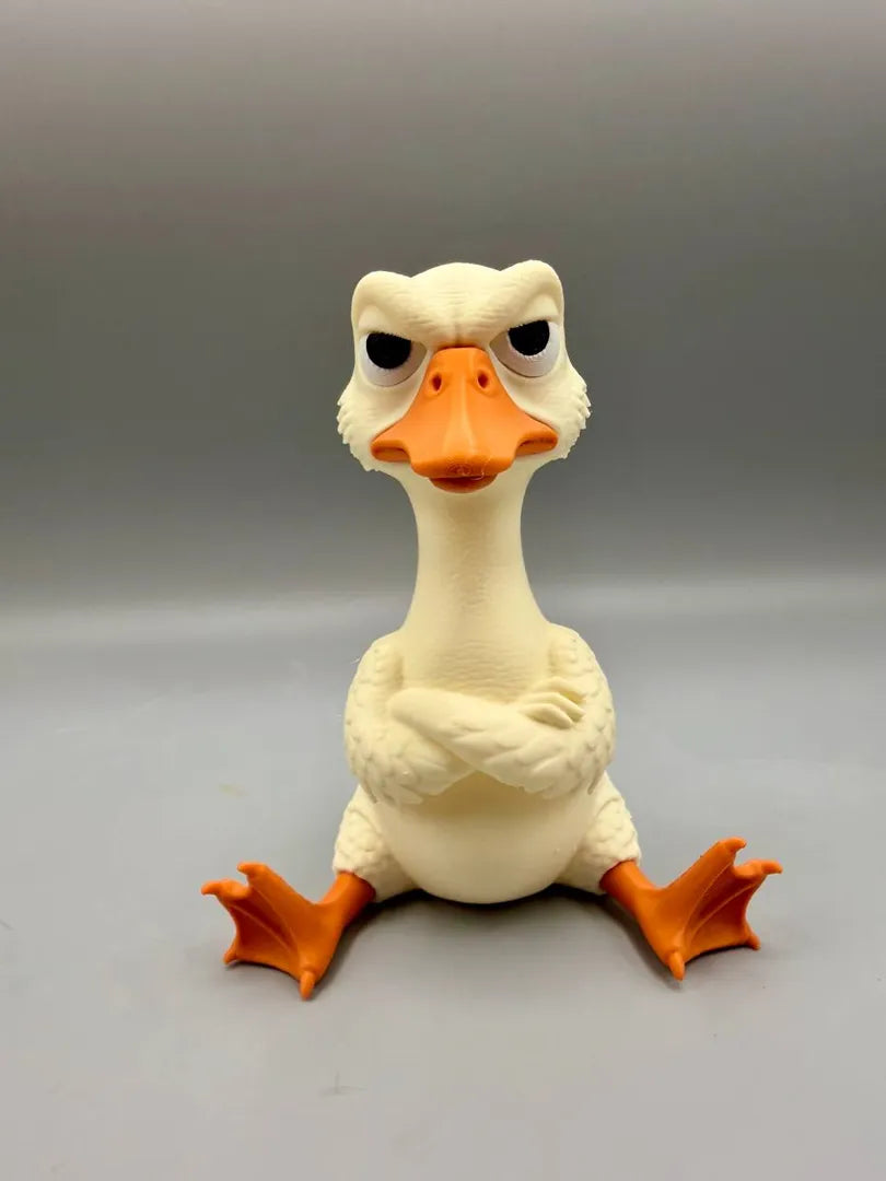 Grumpy Goose sculpture, front view
