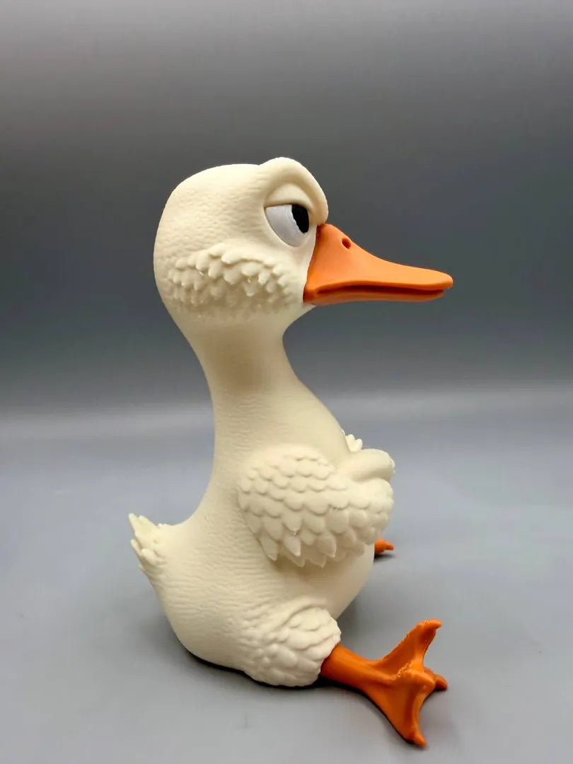 Grumpy Goose sculpture, side view