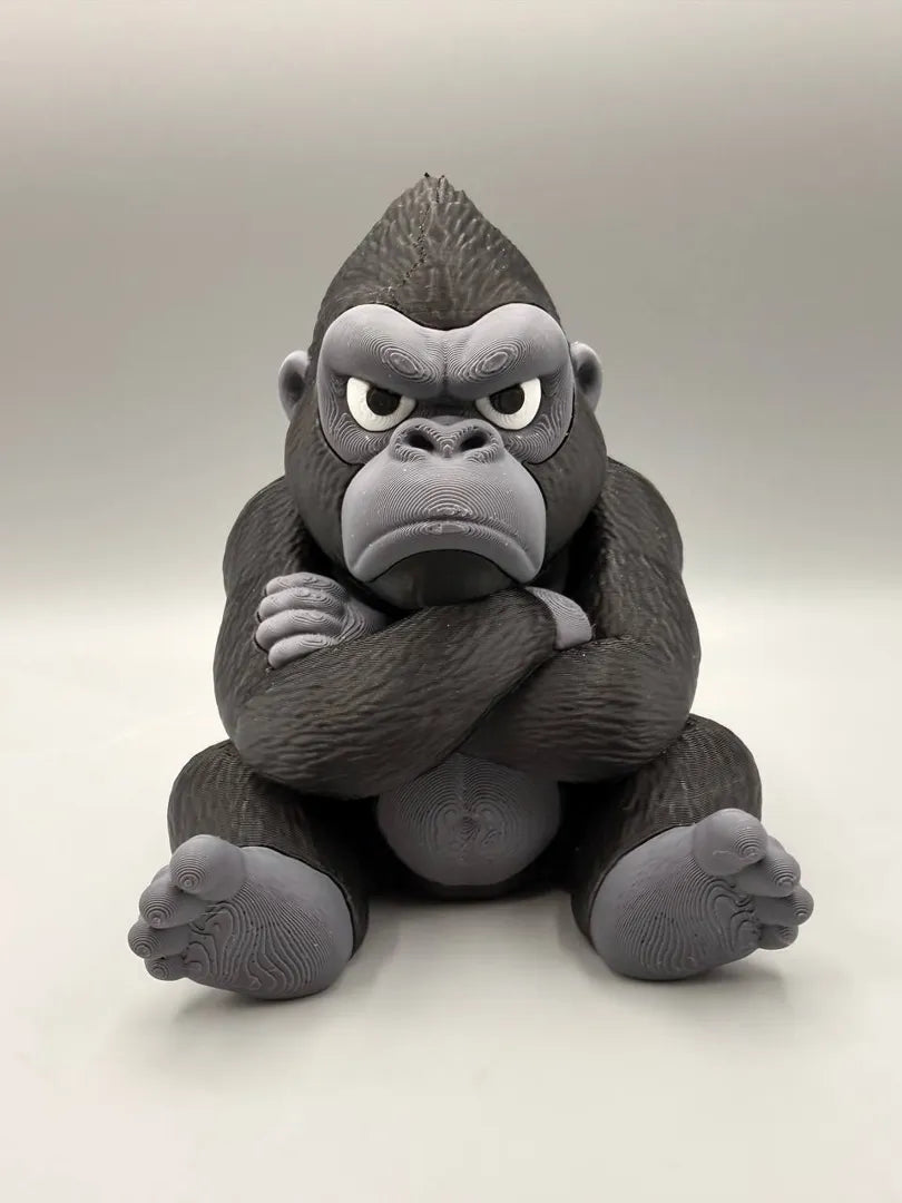 Grumpy Gorilla sculpture, front view