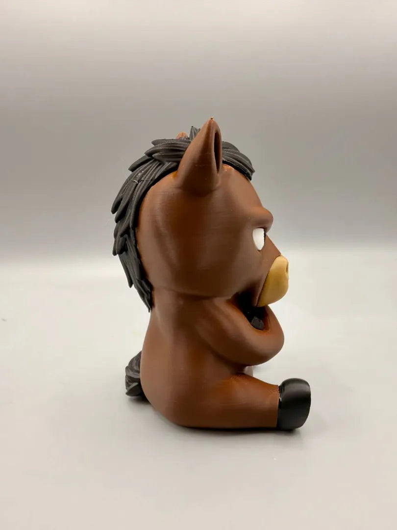 Grumpy Horse sculpture, side view