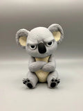 Grumpy Koala 3D printed sculpture, front view