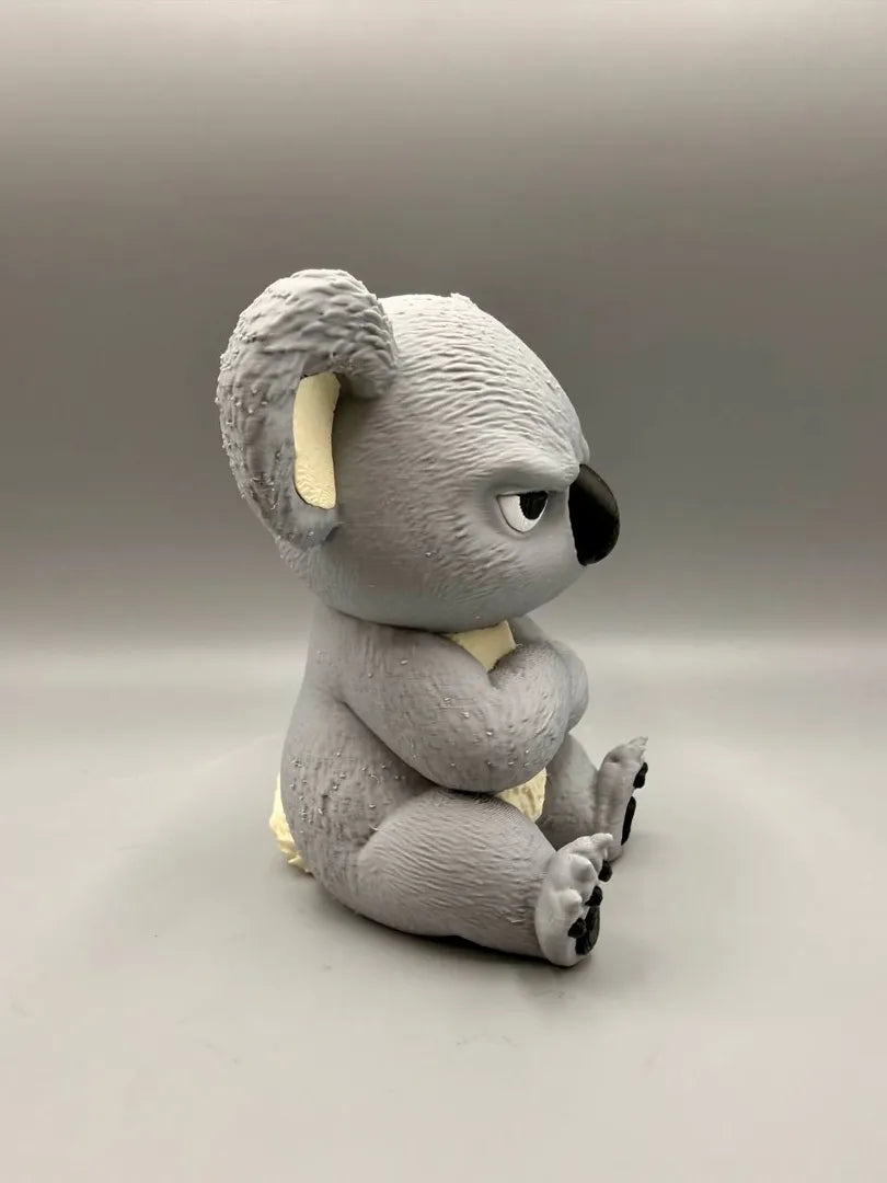 Grumpy Koala sculpture, three-quarter view