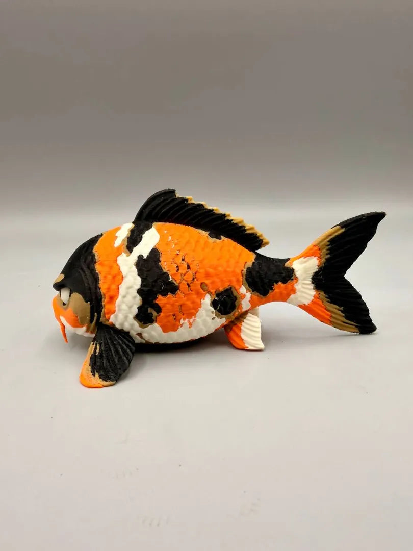 Grumpy Koi 3D printed sculpture, side view
