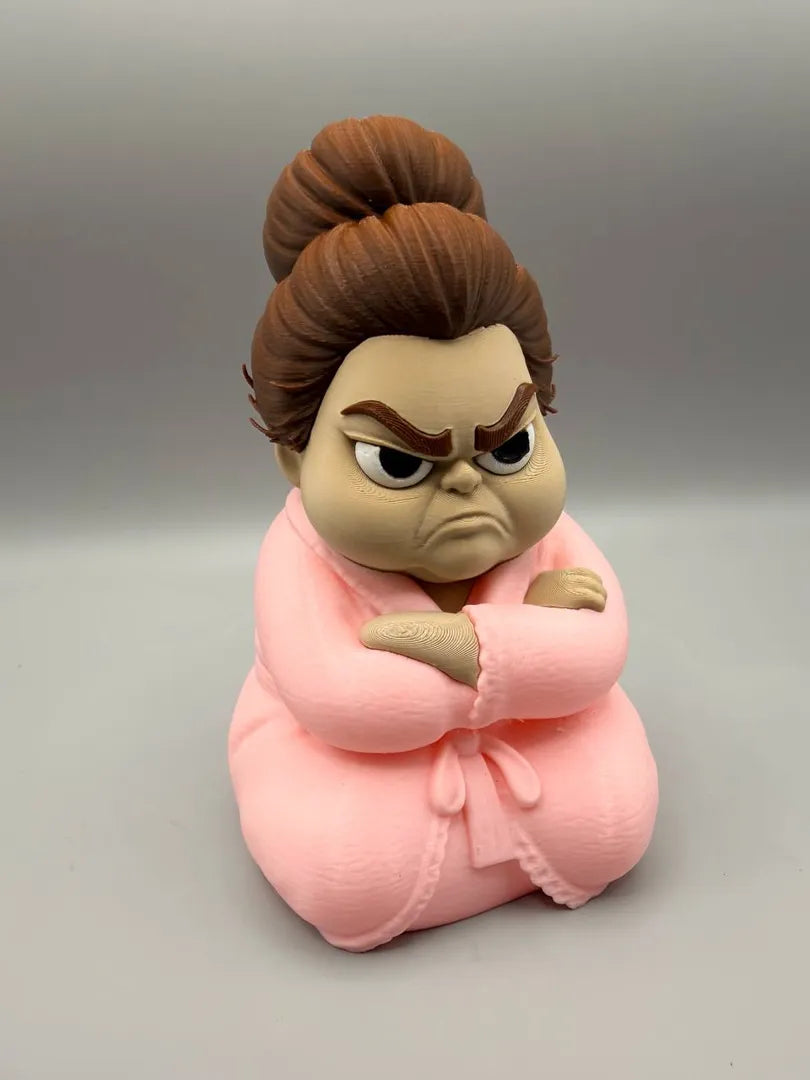 Grumpy Mom 3D printed sculpture, front view