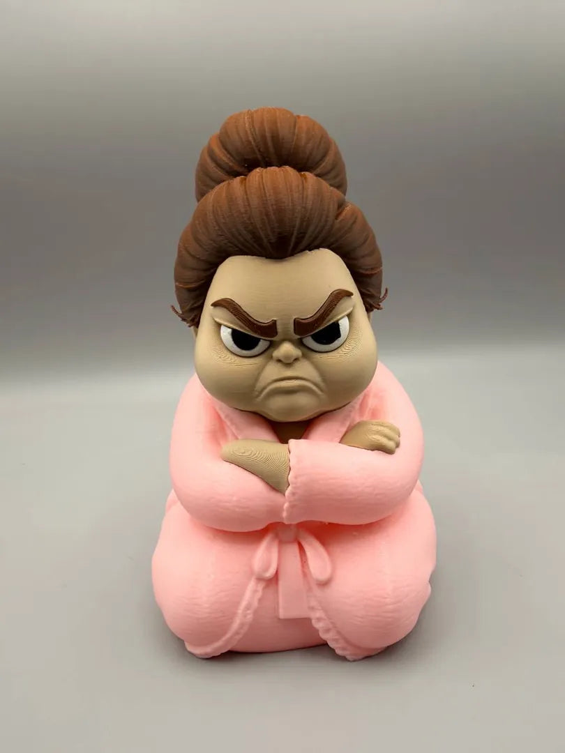 Grumpy Mom sculpture, front view
