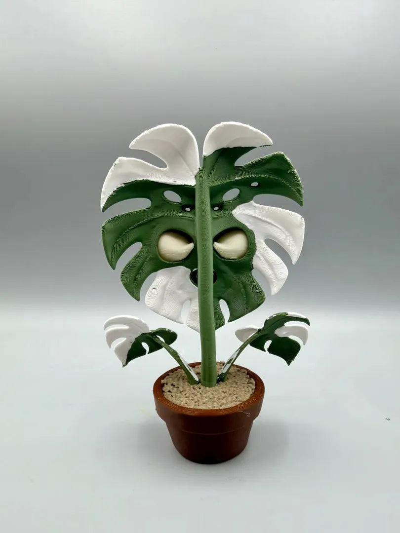 Grumpy Monstera sculpture, back view