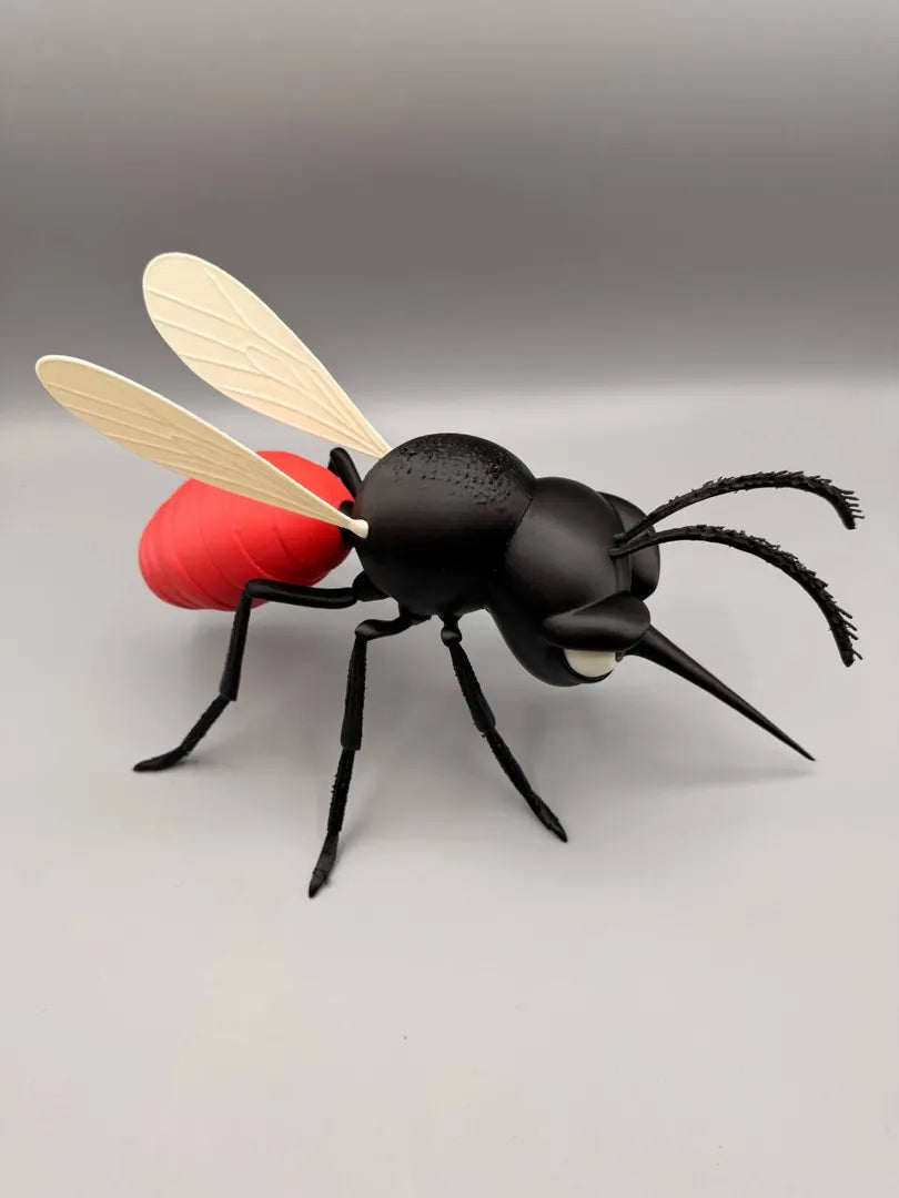 Grumpy Mosquito sculpture, three-quarter view