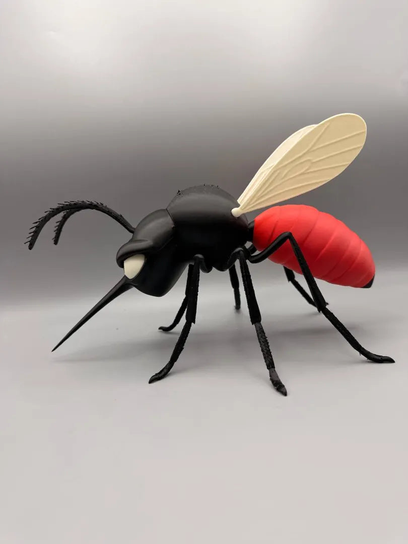 Grumpy Mosquito sculpture, three-quarter view
