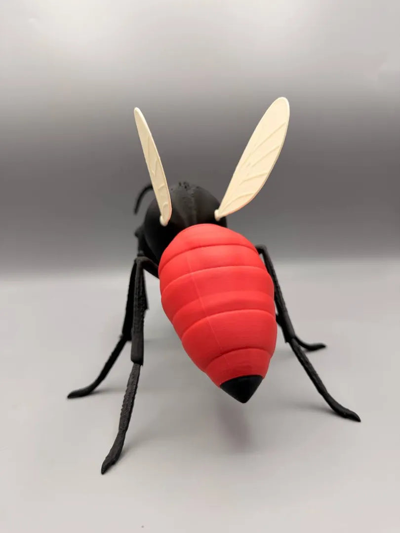 Grumpy Mosquito sculpture, three-quarter view