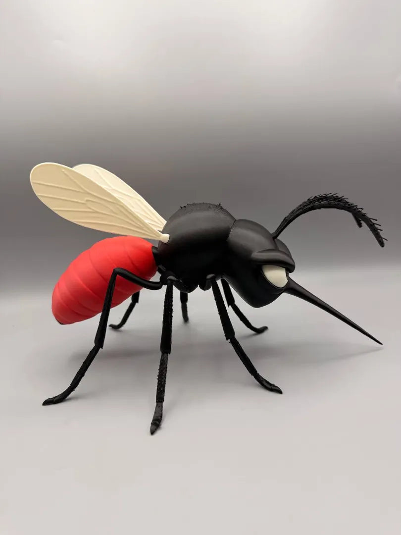 Grumpy Mosquito sculpture, side view