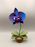 Grumpy Orchid 3D printed sculpture, front view