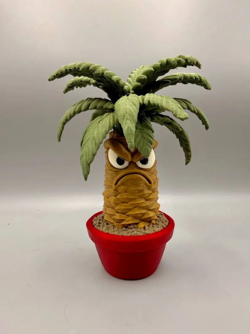 Grumpy Palm 3D printed sculpture, front view