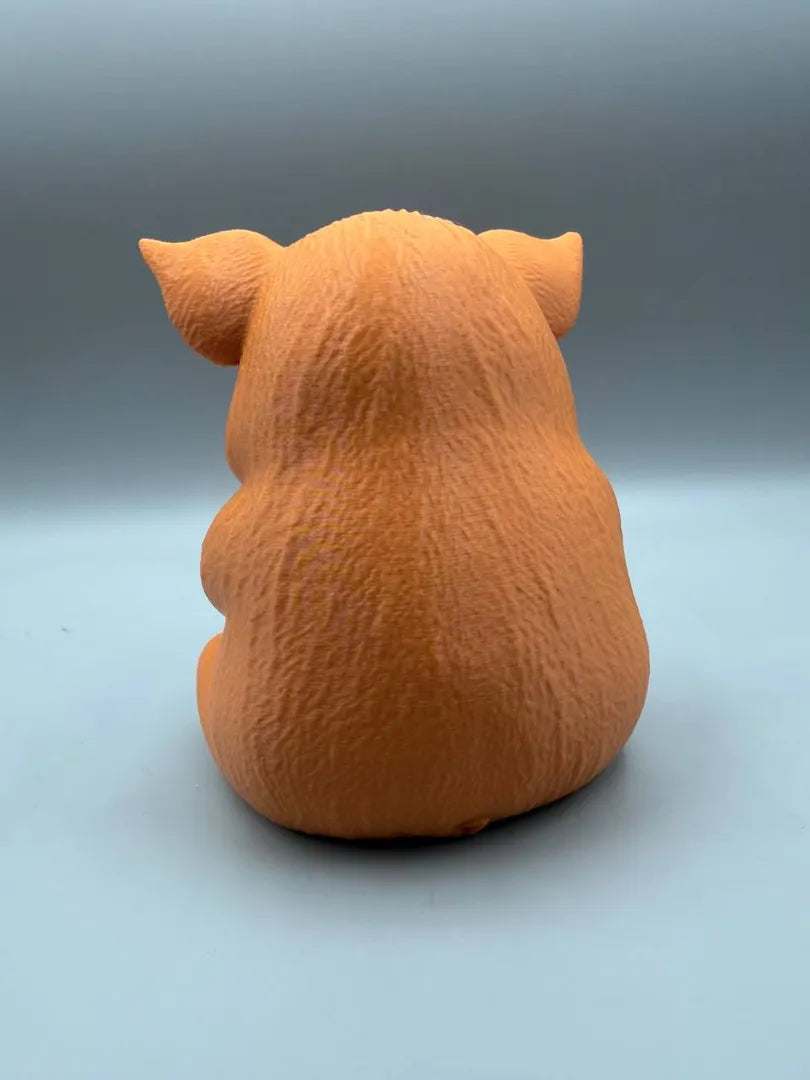 Grumpy Pig sculpture, back view