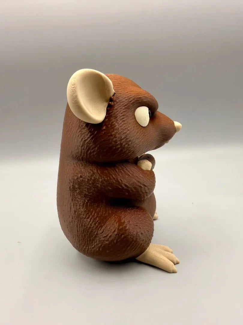 Grumpy Rat sculpture, side view