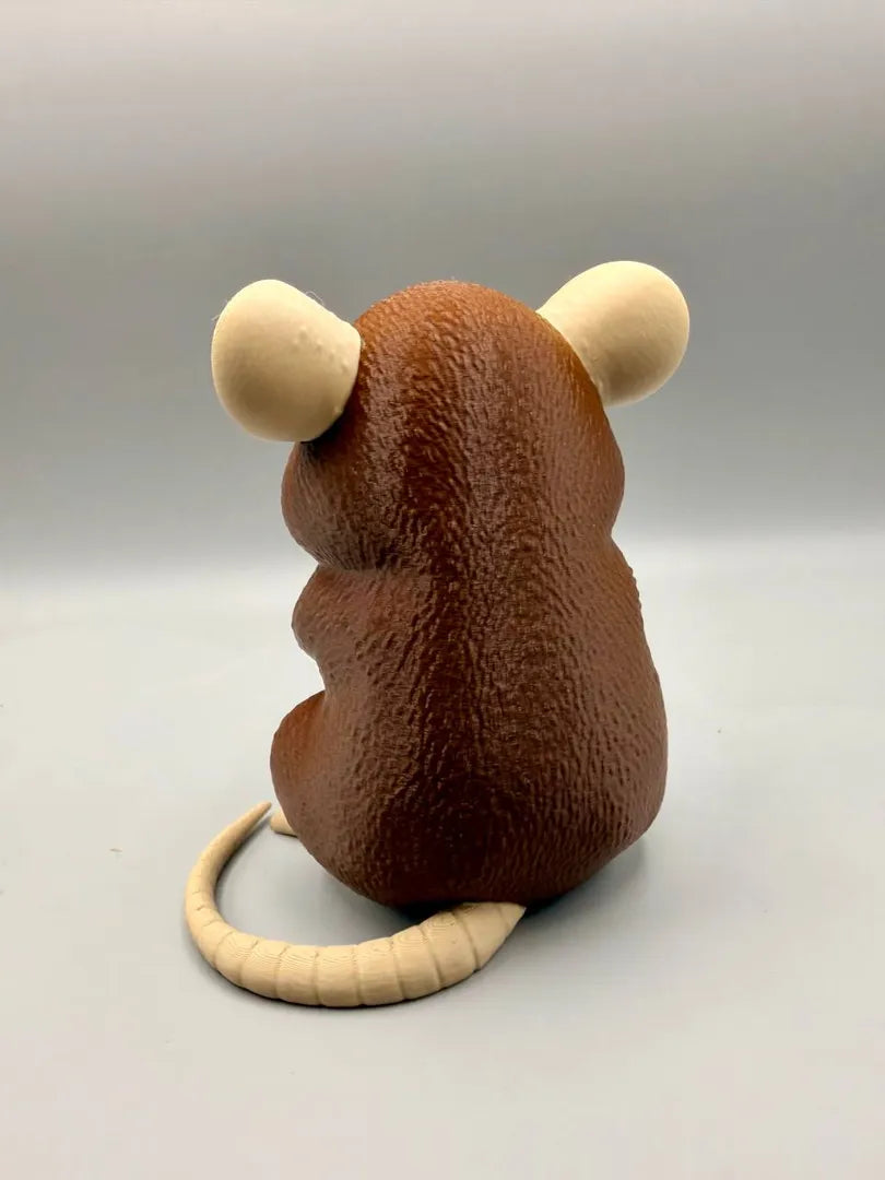 Grumpy Rat sculpture, back view