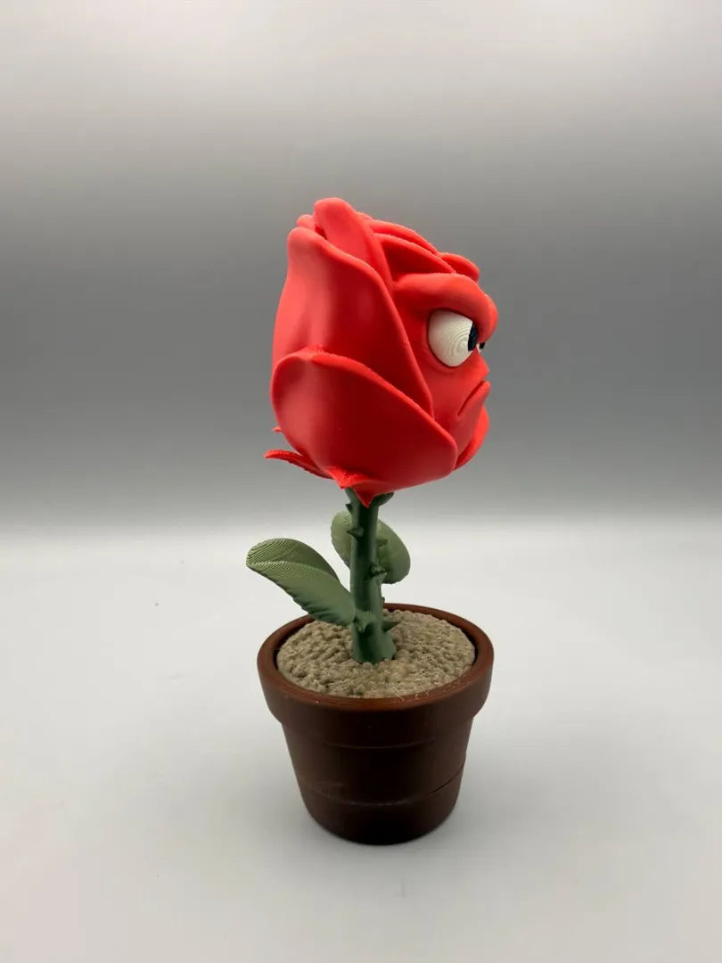 Grumpy Rose sculpture, front view