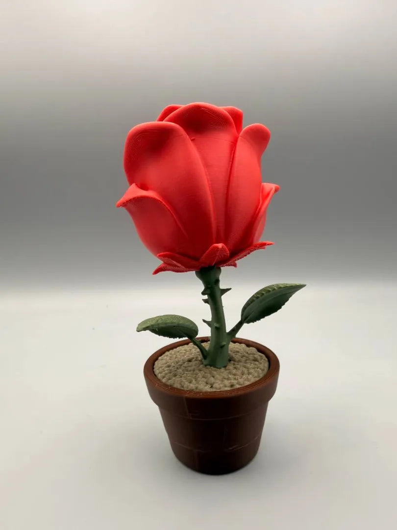 Grumpy Rose sculpture, side view