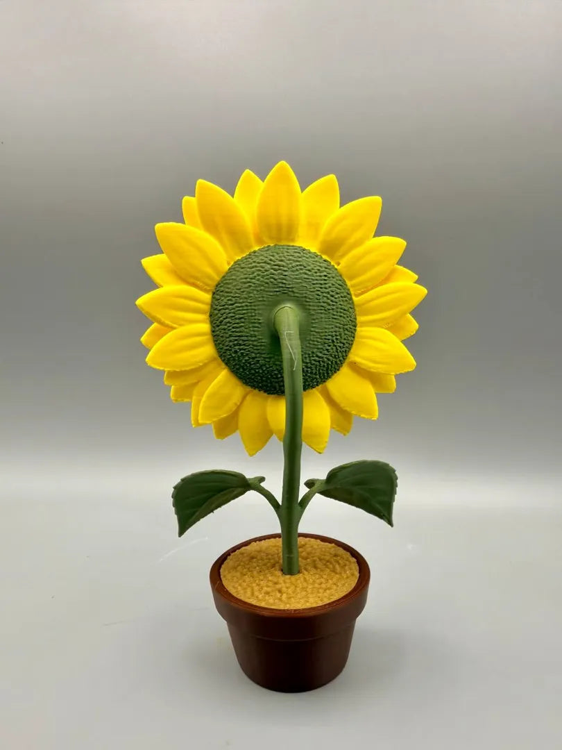 Grumpy Sunflower sculpture, back view