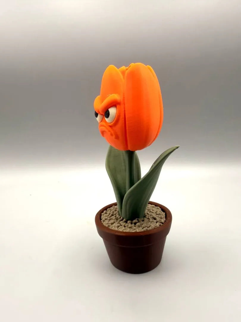 Grumpy Tulip sculpture, front view