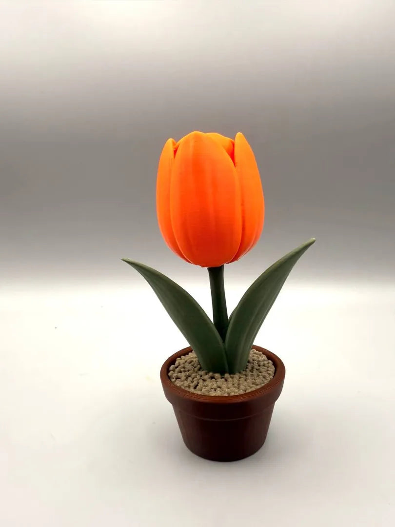 Grumpy Tulip sculpture, side view