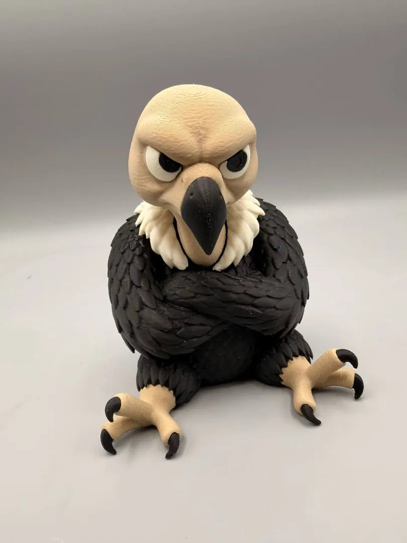 Grumpy Vulture sculpture, front view