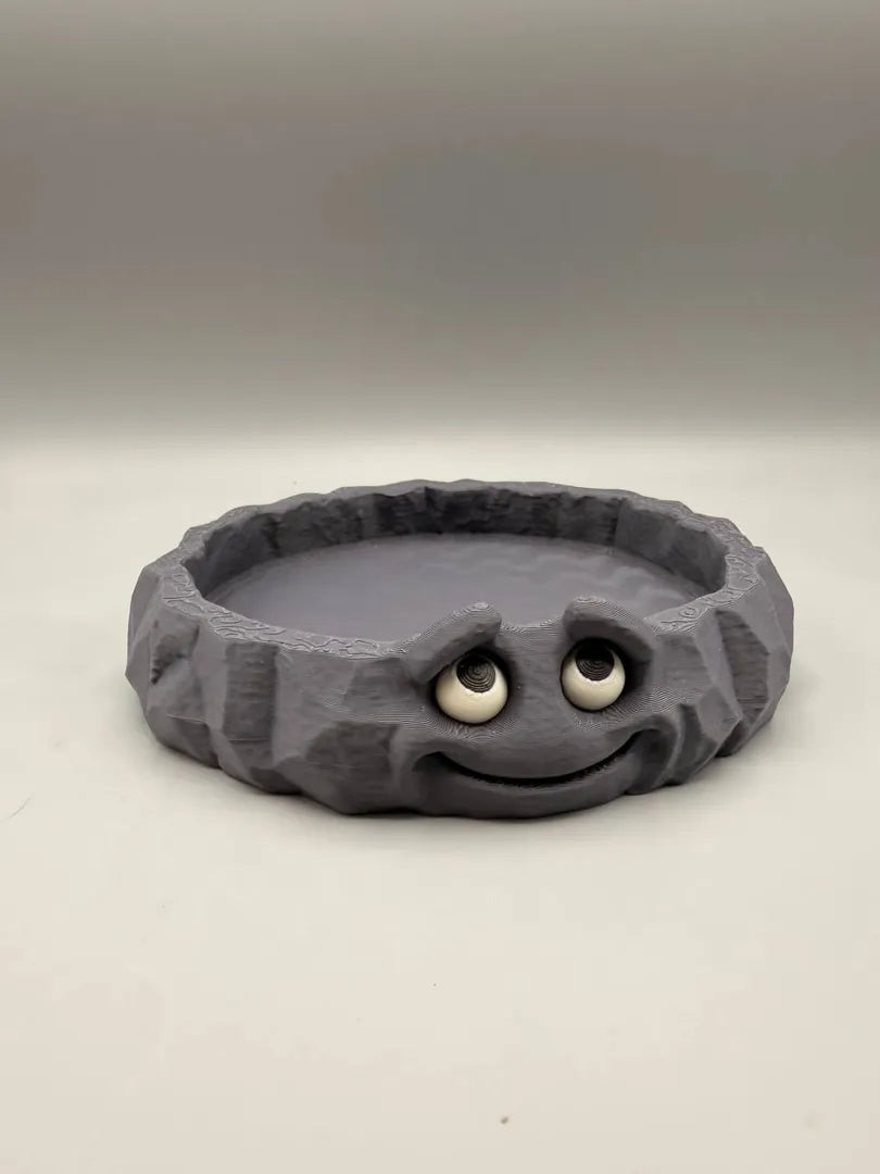 Happy Stone Bird Bowl 3D printed dish, front view