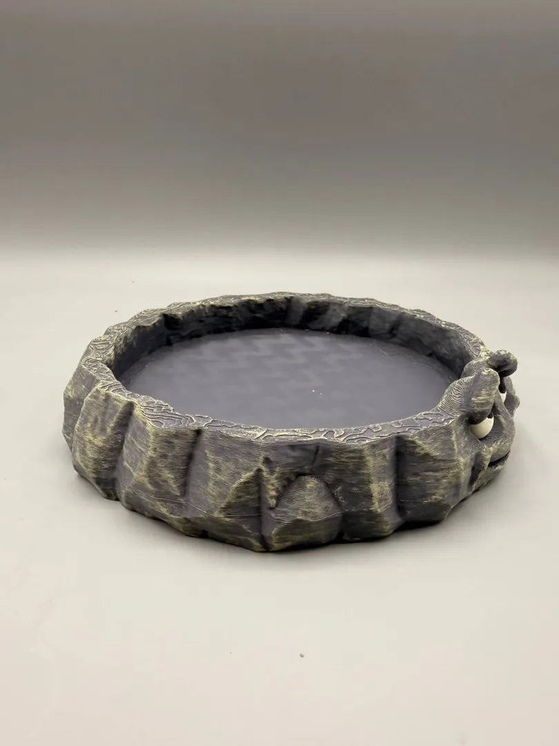 Happy Stone Bird Bowl, side view