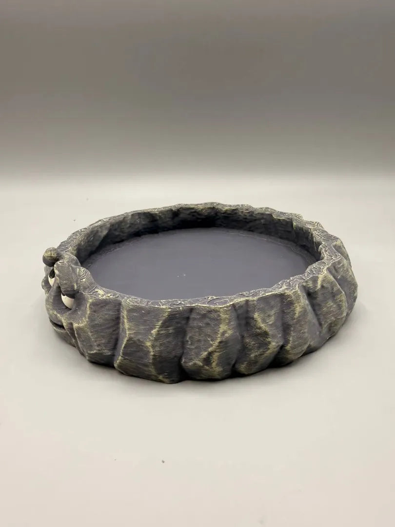Happy Stone Bird Bowl, back view
