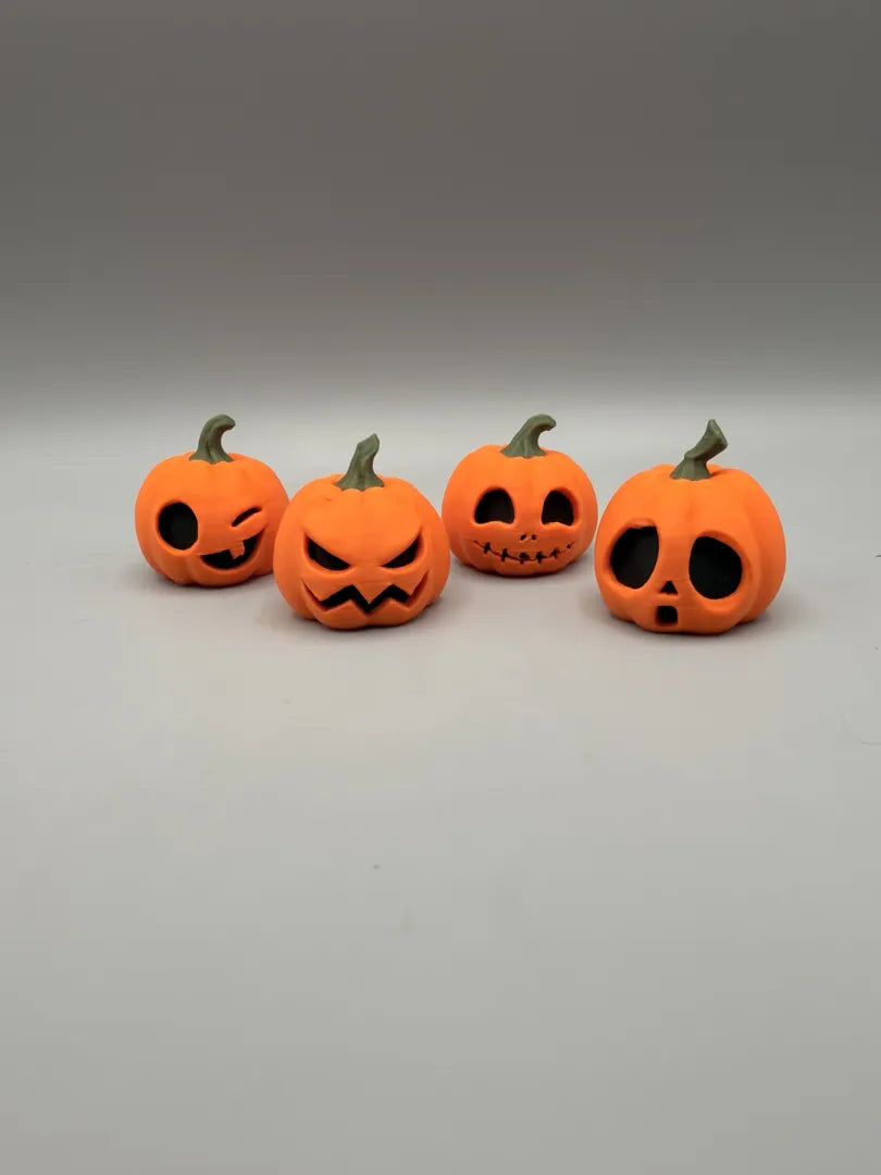 Little Pumpkins, the full set of four 3D printed pumpkins