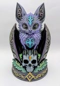 Necro Bat Skull Relic, hand-finished by Tonya Taylor, front view