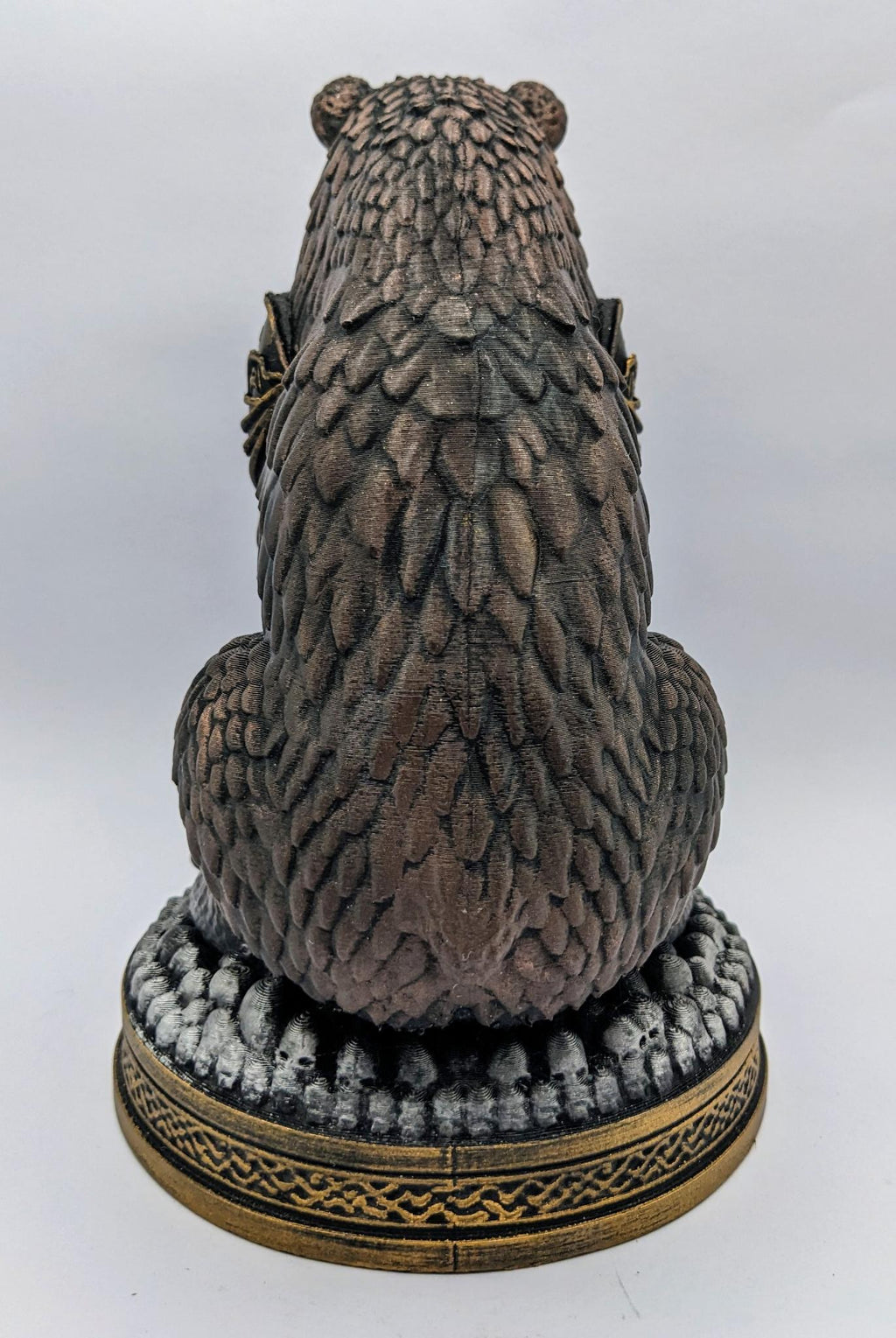 Necro Bear Skull Throne, hand-finished by Tonya Taylor, back view