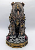 Necro Bear Skull Throne, hand-finished by Tonya Taylor, front view