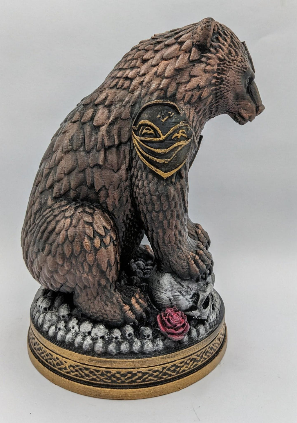 Necro Bear Skull Throne, hand-finished by Tonya Taylor, right view